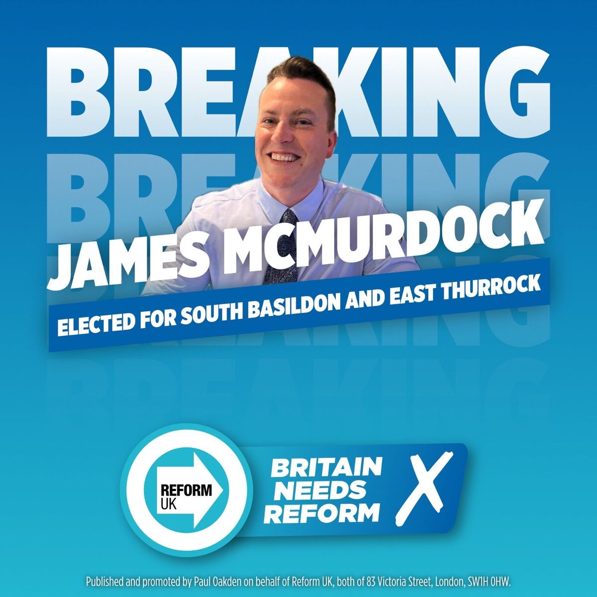 James McMurdock MP South Basildon and East Thurrock Constituency